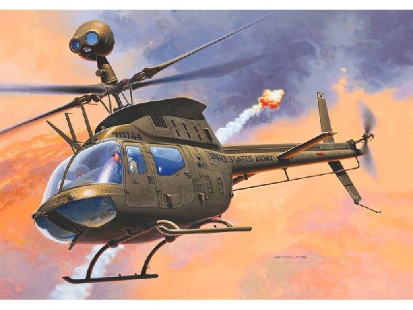 Revell Set Bell OH-58D -Kiowa- 04938 - met lijm en verf