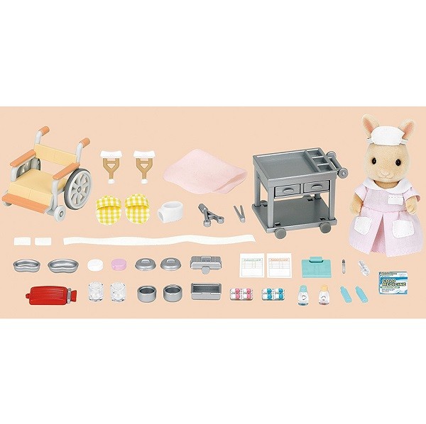 Sylvanian Families Village Streekkliniek  Verpleegster Set