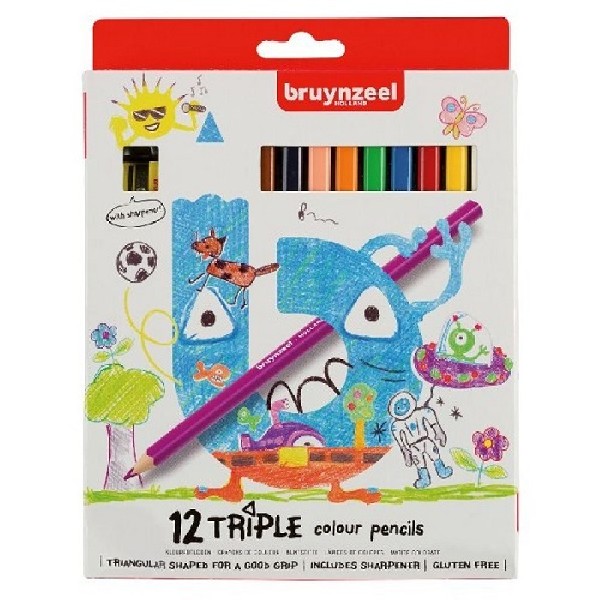 Bruynzeel Kleurpotloden Triple 12 Stuks