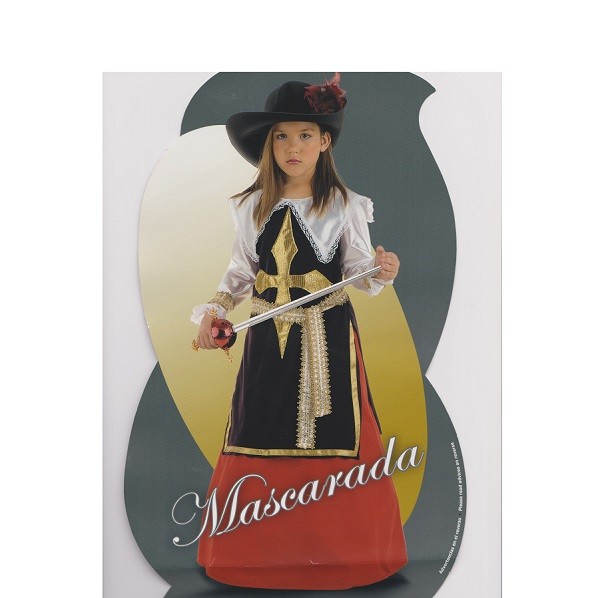 Musketier Kostuum Meisje 7-9 jaar