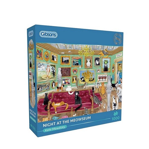 Gibson Puzzel Night at the Meowseum 1000 stukjes