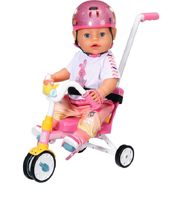 Baby Born Driewieler met Duwstang