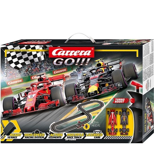 Carrera GO!!! Race to Win Racebaan Max Verstappen vs Vettel 