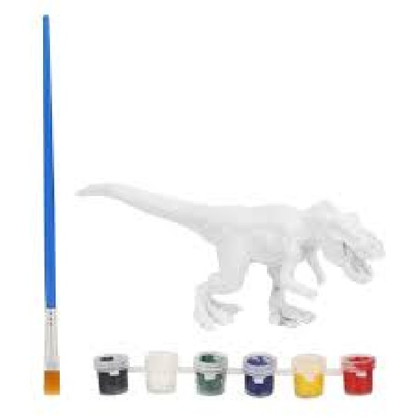Dinosaurus Painting met 6 Potjes Verf en Penseel