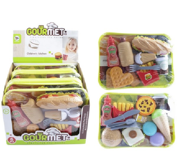 Voedselset Fast Food op Dienblad