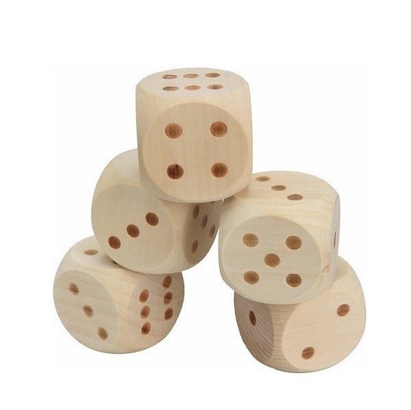 Houten Dobbelstenen XL Alert met Scoreblok