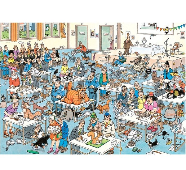 Jan van Haasteren Puzzel De Kattenshow 1000 stukjes