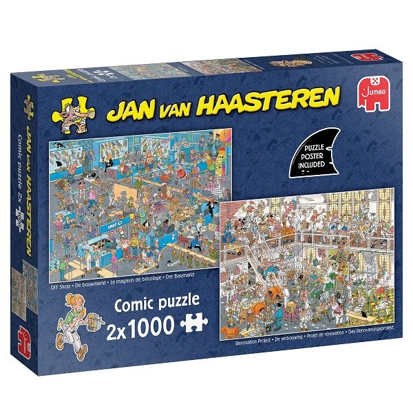 Jan van Haasteren Puzzels De Bouwmarkt en De Verbouwing 2 x 1000 stukjes