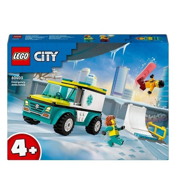 Lego City Ambulance en Snowboarder