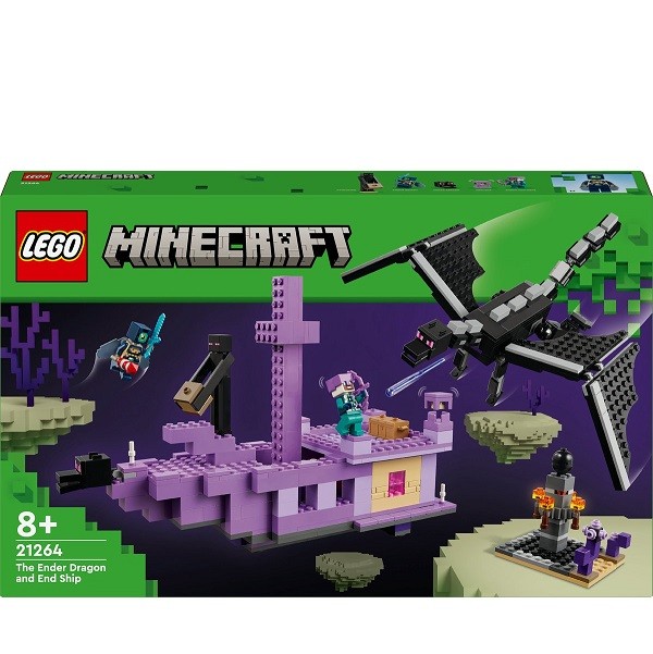 Lego Minecraft de Enderdraak en het End-schip