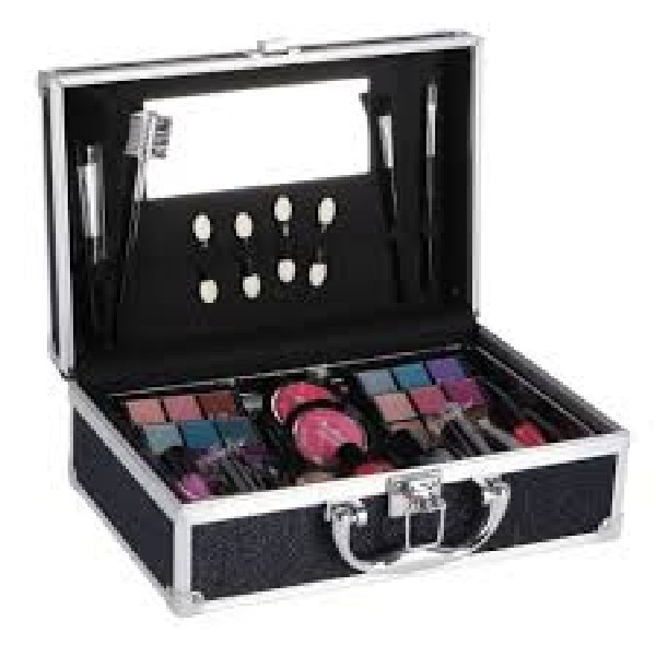 Make-Up Koffer zwart glitter Casuelle