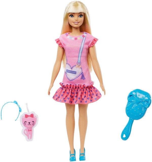 Mijn Eerste Barbie Blond met Kat 34.5 cm