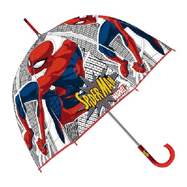 Paraplu Spiderman Bubbel Transparant  Assorti