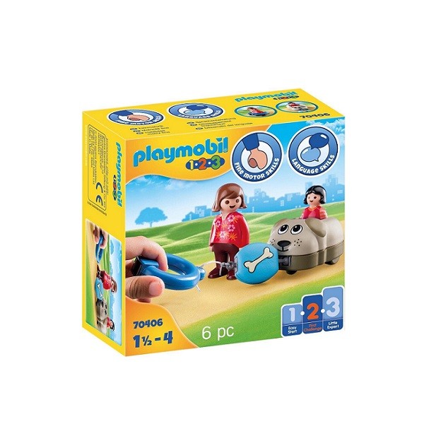 Playmobil 1.2.3 Hondentrein