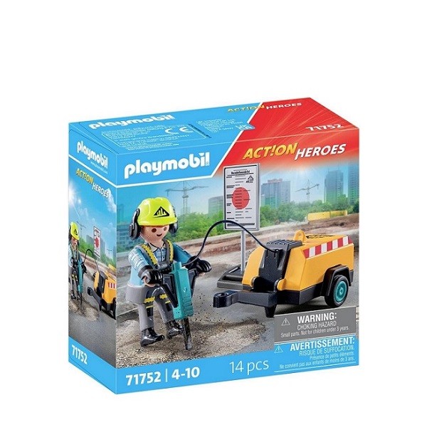  Playmobil Action Heroes Bouwvakker met Beitel