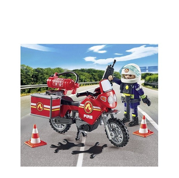 Playmobil Action Heroes Brandweer Motorfiets 