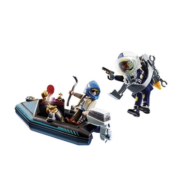 Playmobil City Action Politiejetpack  Arrestatie van de Kunstdief 