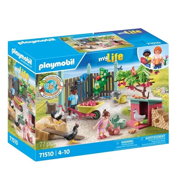 Playmobil My Life Kleine Kippenboerderij  in de Tuin