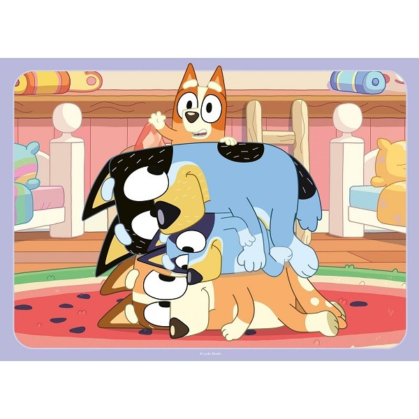 Puzzels 4 x 42 stukjes Bluey