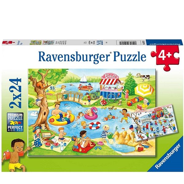 Ravensburger Puzzels 2 x 24 stukjes Plezier Aan Het Meer 