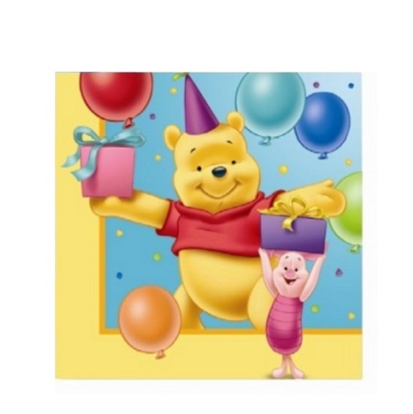 Servetten Winnie the Pooh 33 x 33 cm