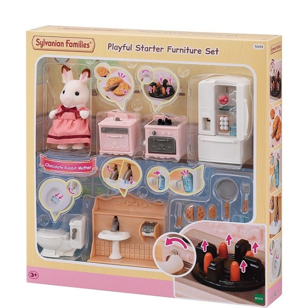 Sylvanian Families Meubels Starter Set met Moeder Chocolade Konijn