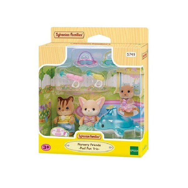 Sylvanian Families Nursery Trio Peutervriendjes  Zwembad Fun