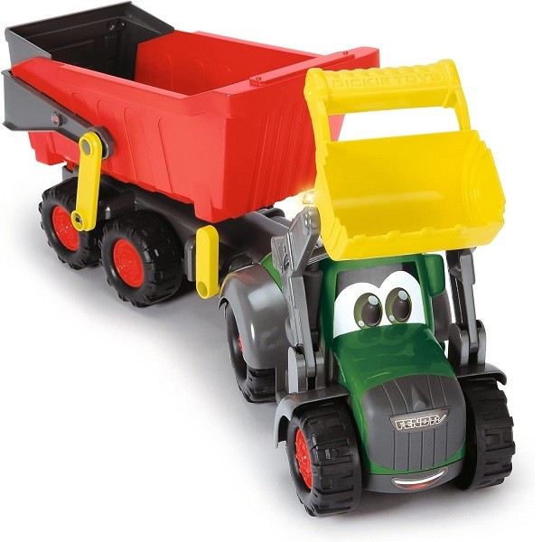 Tractor Happy Farm met Aanhanger en Geluid 65 cm 