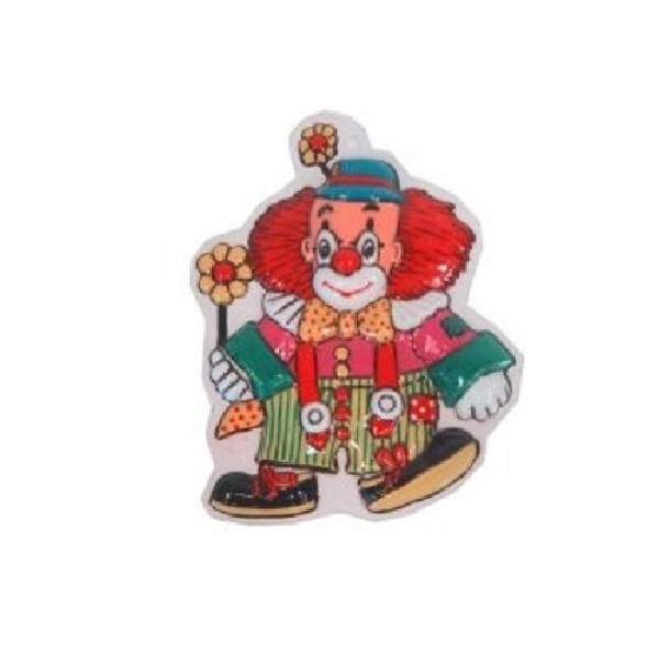 Wanddeco Clown met Bloem 16 x 13 cm