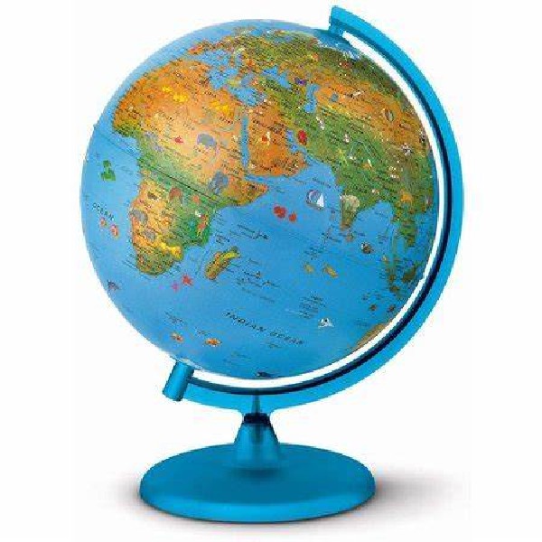 Wereldbol - Globe met verlichting 25 cm