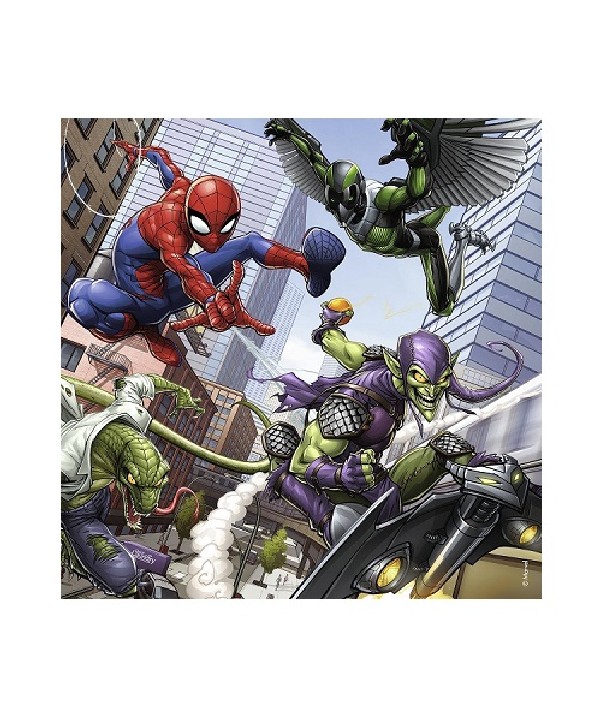  Puzzels 3 x 49 stukjes Spider-Man in Actie