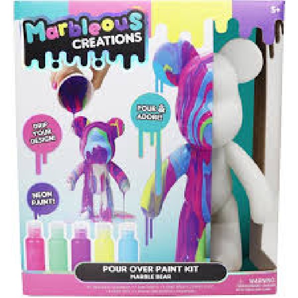 Pouring marble beer set compleet groot