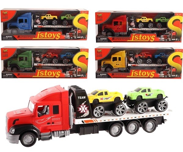 Auto Vrachtwagen met 2 Auto's 37 cm