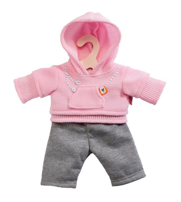 Poppenkleding Joggingpakt Blauw Roze  35-45 cm