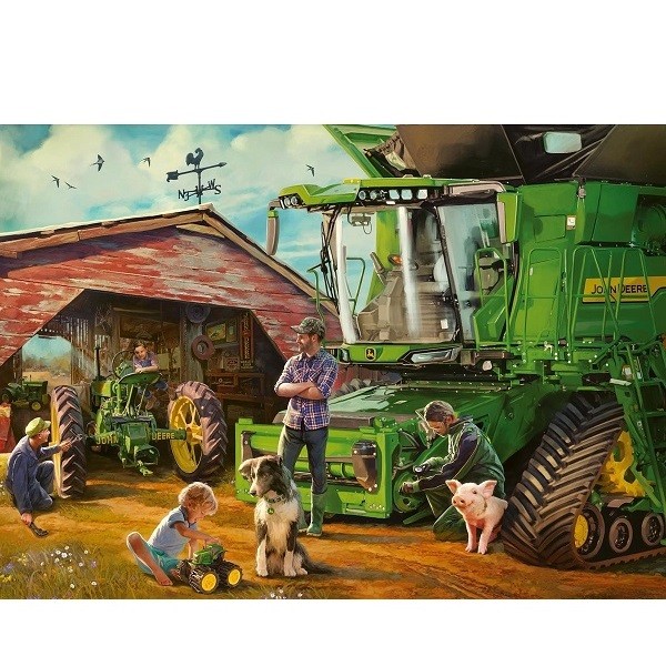 Ravensburger Puzzel John Deer Toen en Nu 1000 stukjes