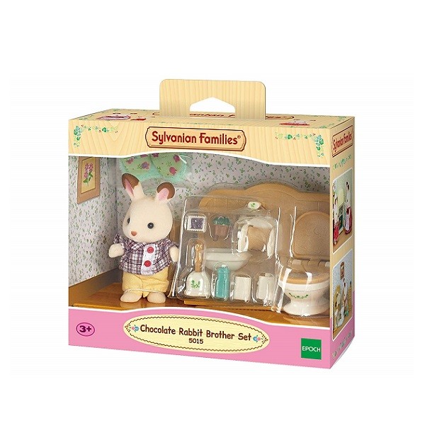 Sylvanian Families Meubels Badkamer met  Broer Chocoladekonijn