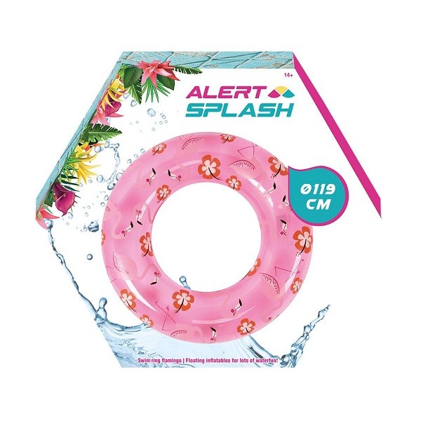 Zwemring Alert Splash Flamingo 119 cm