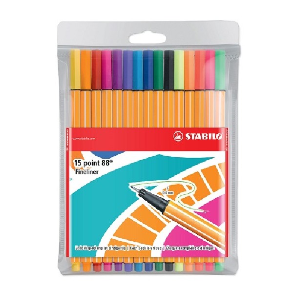 Stabilo Point 88 Etui Just Like You Edition, 15st