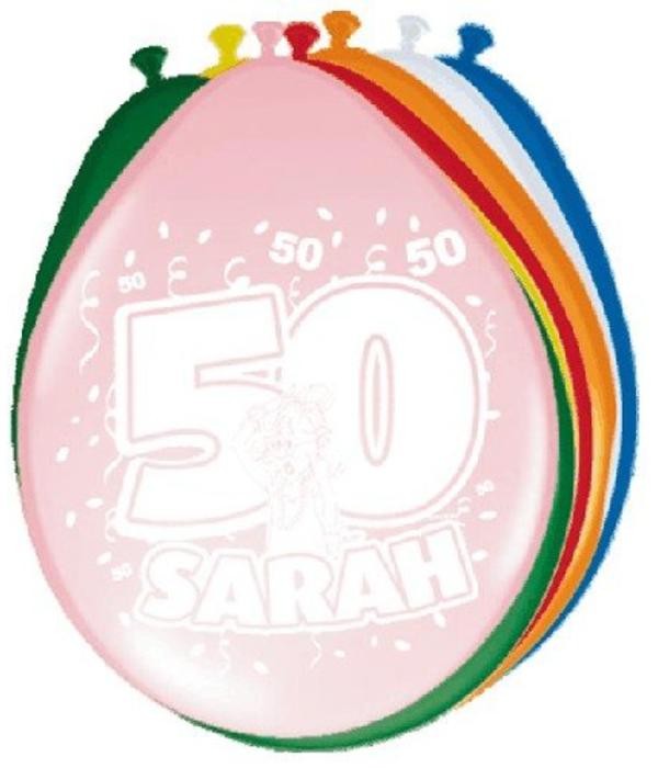 50 Jaar Sarah Ballonnen - 8 stuks