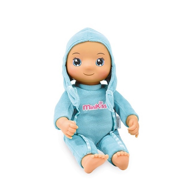 Minikiss Babypop Blauw 27 cm