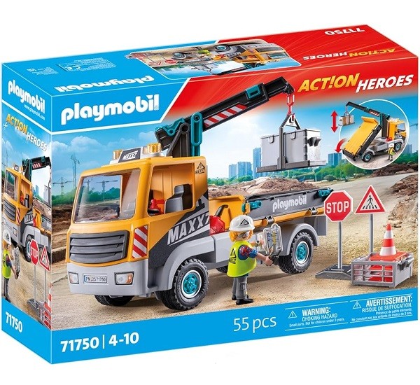  Playmobil Action Heroes Bouwtruck met Kraan