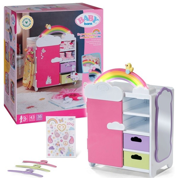 Baby Born Regenboog Kledingkast