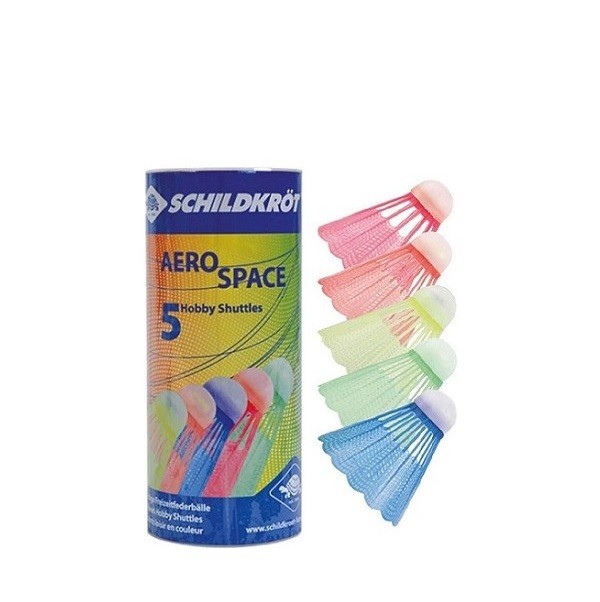 Badmintonshuttles Aero Space in koker 5 stuks