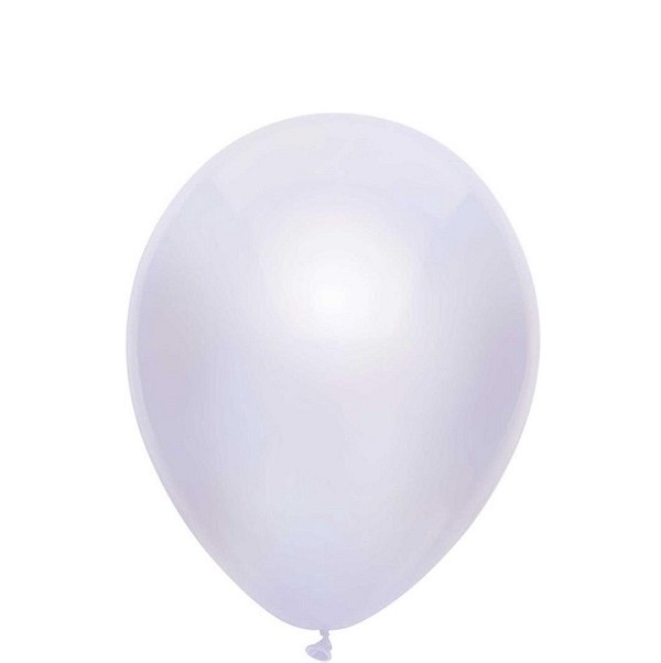 Ballonnen Metallic Wit 30 cm 100 stuks