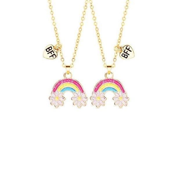 Best Friends Forever Ketting Regenboog Bloem