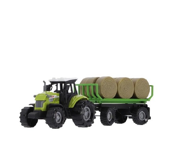 Boerderij Tractor met Aanhanger met Hooibalen Licht en Geluid