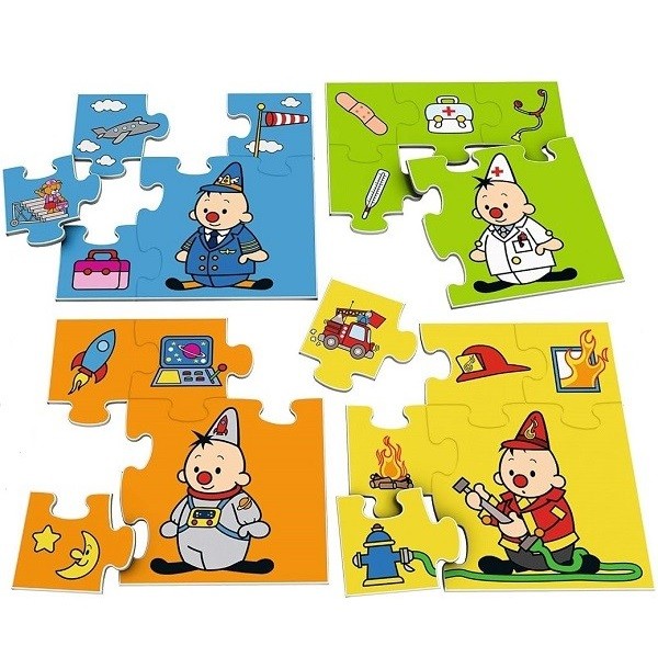 Bumba Puzzels 4 in 1 Beroepen 6 stukjes