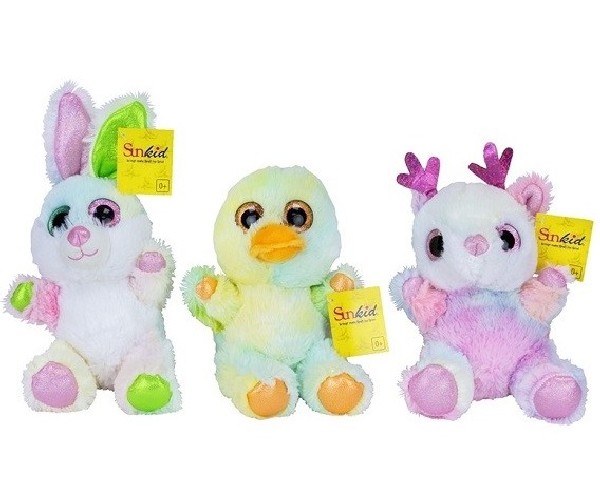 Dieren Pluche Felle Kleuren Assorti 18 cm