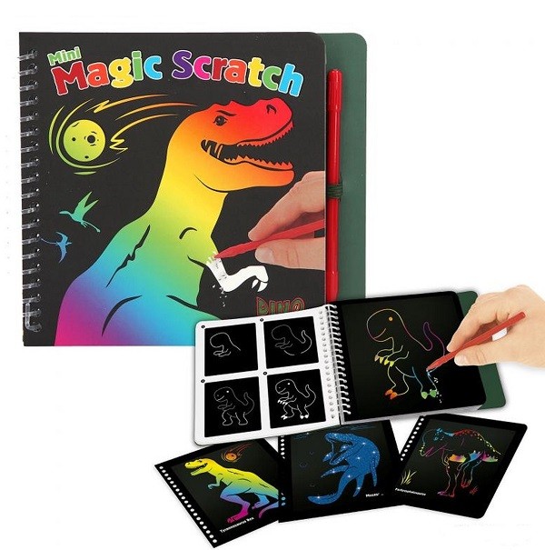 Dino World Krasboek Mini Magic-Scratch 