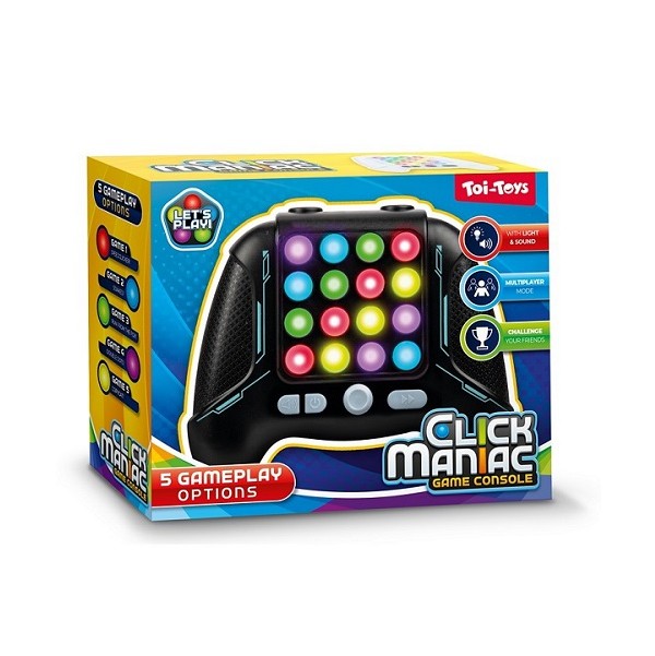 FUN Elektronisch Spel Click Maniac 5 in1 met Licht en Geluid Assorti